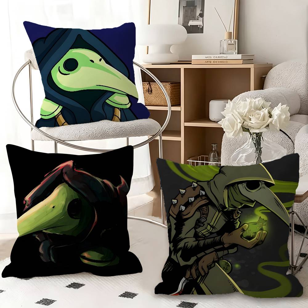 1pc Plague Knight Pillow Case Fashion Square Pillowcase Bedroom Sofa Room Ins Decoration Leisure