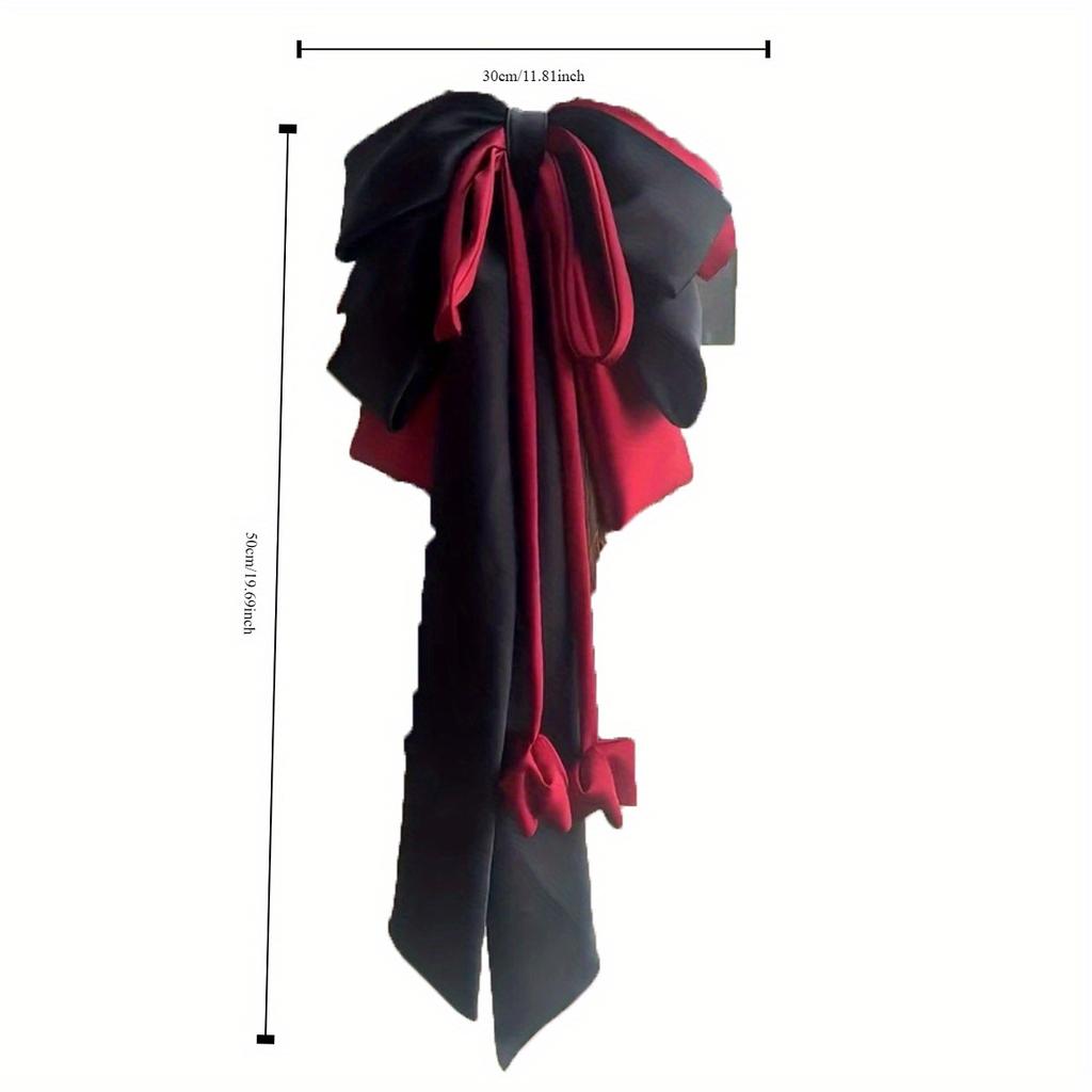 Elegant and sweet light luxury high sense bow spring clip large design hair clip