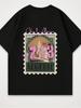 Men's & Unisex Retro Algerian Passport Stamp T-Shirt - Collectible Algerian Stamp Design