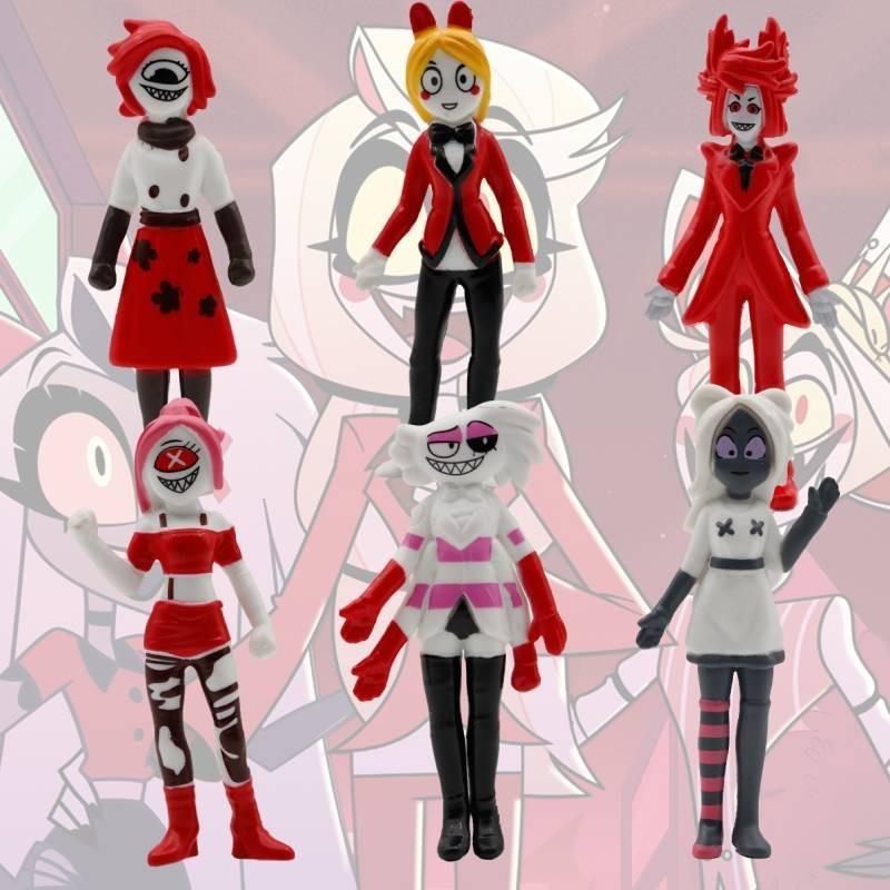 4-inch Hell's Inn Clown Doll Model Toy Set Of 6 Plastic/resin Material