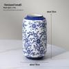 Chinese Blue and White Porcelain Ceramic Vase for Home Decor