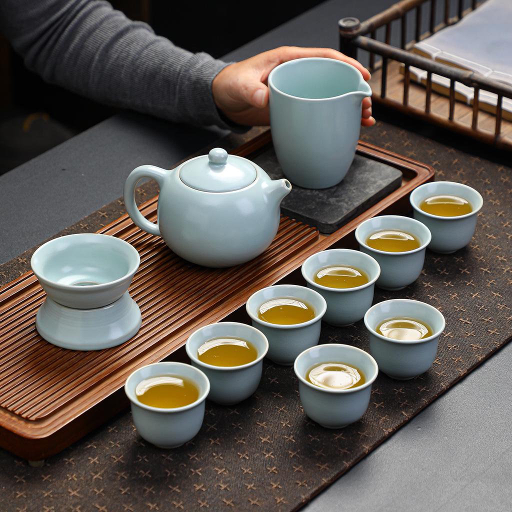 Ru Kiln Xishi Pot Tea Set Business Gift Activity Souvenir, the Company's Annual Meeting Will Send Employees To Print