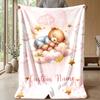 Stuffed Animals and Color Balls Theme blanket Lightweight Warm Flannel Blanket Decorative Throw Blanket for Home Decoration