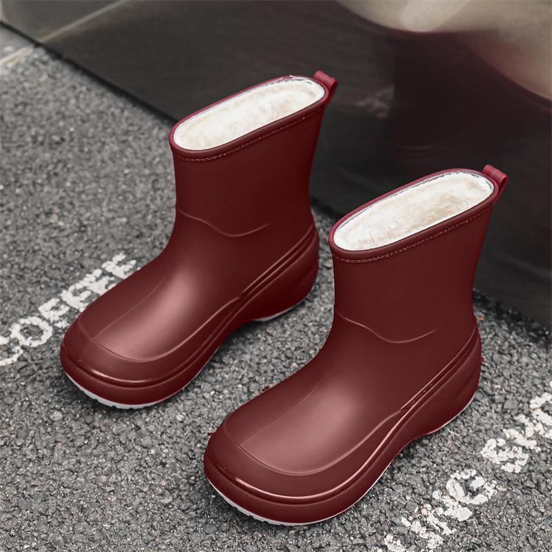 Dámské vodotěsné protiskluzové módní krátké holínky - Odolné proti opotřebení pro venkovní použití a mytí auta, Gumové boty