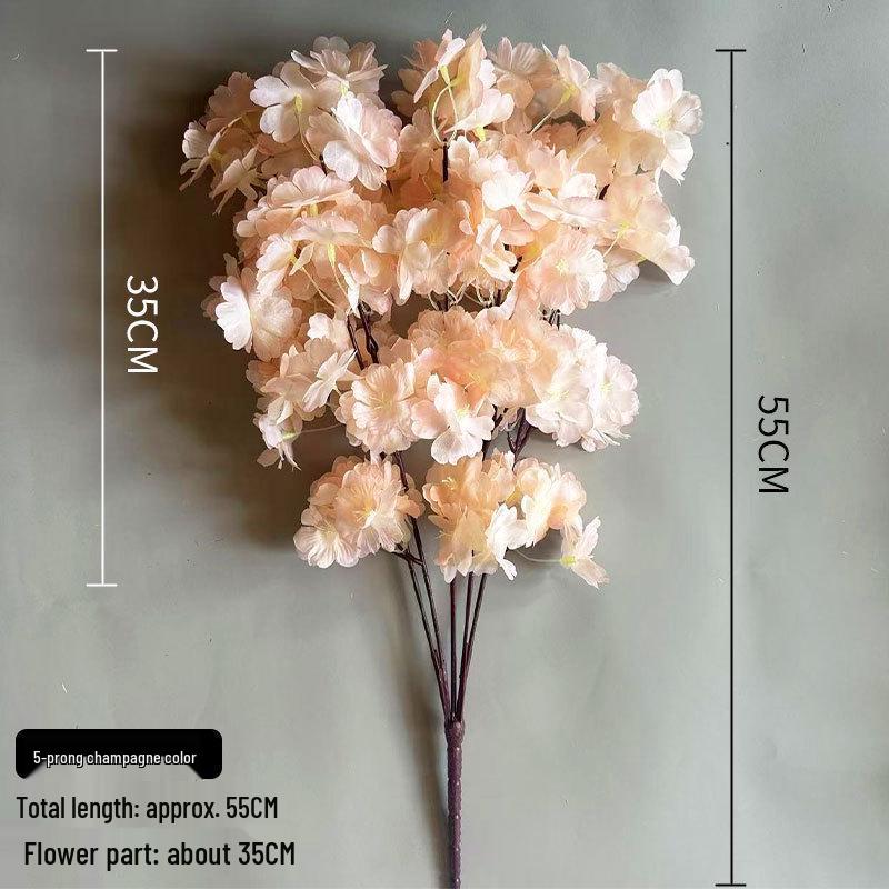 Artificial Cherry Blossom Branch - Dense 3-Prong/4-Prong Cherry Blossom Wedding Decoration