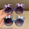 Crystal Bow Cartoon Kids' Sunglasses - Versatile, Trendy, and Cute Children's Fashion.