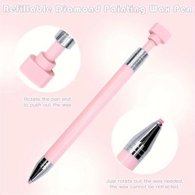 DIY Diamond Painting Pen Kit Refillable Crayons Rotating Glue Dot Drill Pen for Nail Art, Diamond Art Accessories Quick Tool