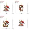 Hanging Christmas Car Accessories Acrylic Material Festive Vehicle Decoration