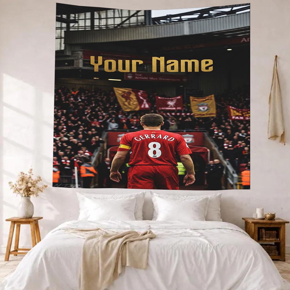 Liverpool Takımı Özel Adınız Duvar Dekoru Duvar Halısı Sanatı Evcil Hayvan Anma Doğum Günü Düğün Partisi Arka Planı Aile Hediyesi