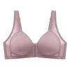 Front Closure No Underwire Anti-Sag Women's Plus Size Thin Bra with Side Support
