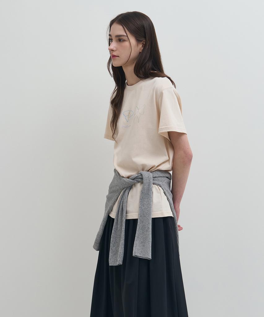 Deuloupisumeon Supima Silket Psyche Graphic T-Shirt [Cream]