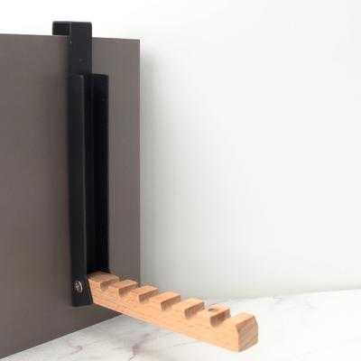 Clothes Drying Rack Foldable Wall Mounted Laundry Hanger Wood Metal Garment Organizer for Balcony or Bedroom