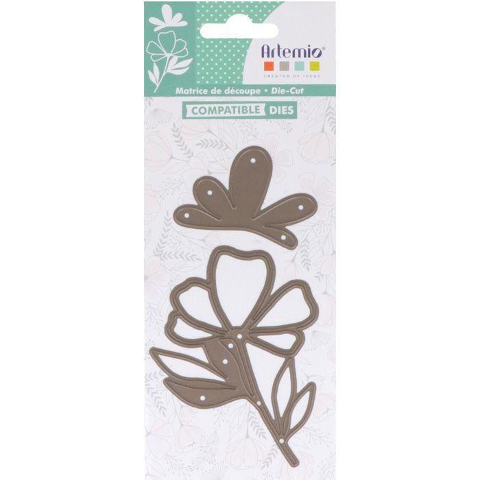 Matrice de découpe - Dies - Good vibes - Fleurs - Découpe précise - Design floral - Idéal pour loisirs créatifs