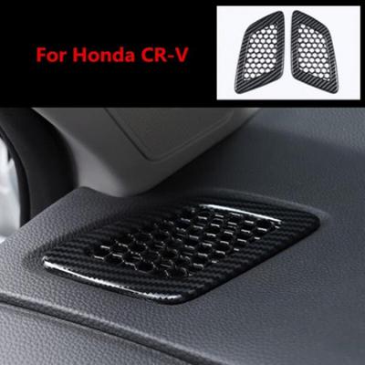 For Honda CR-V CRV 2023 2024 Carbon Fiber Dashboard Air Outlet Vent Cover Trim