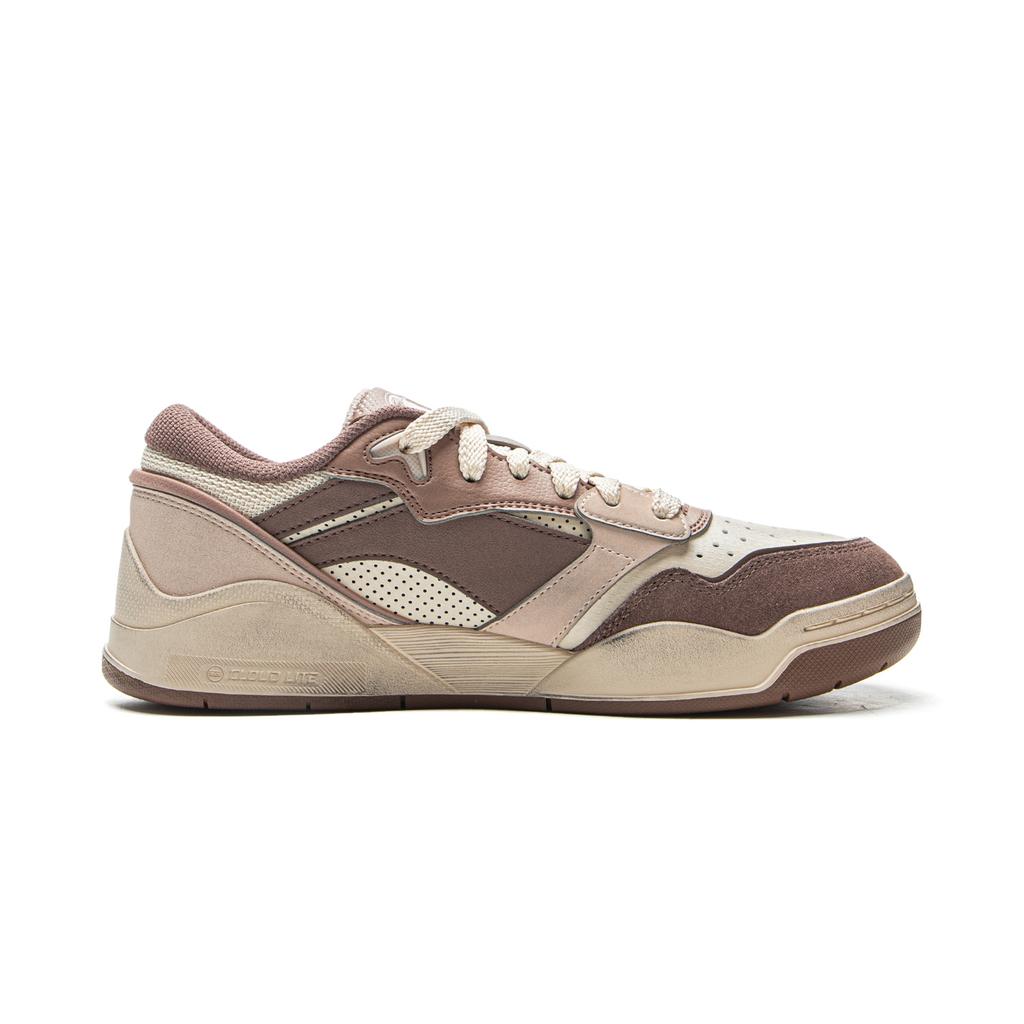 New LiNing Moon White 3 Abrasion Resistant Breathable Low Top Skateboard Shoes Women's Umber AGCV078-9