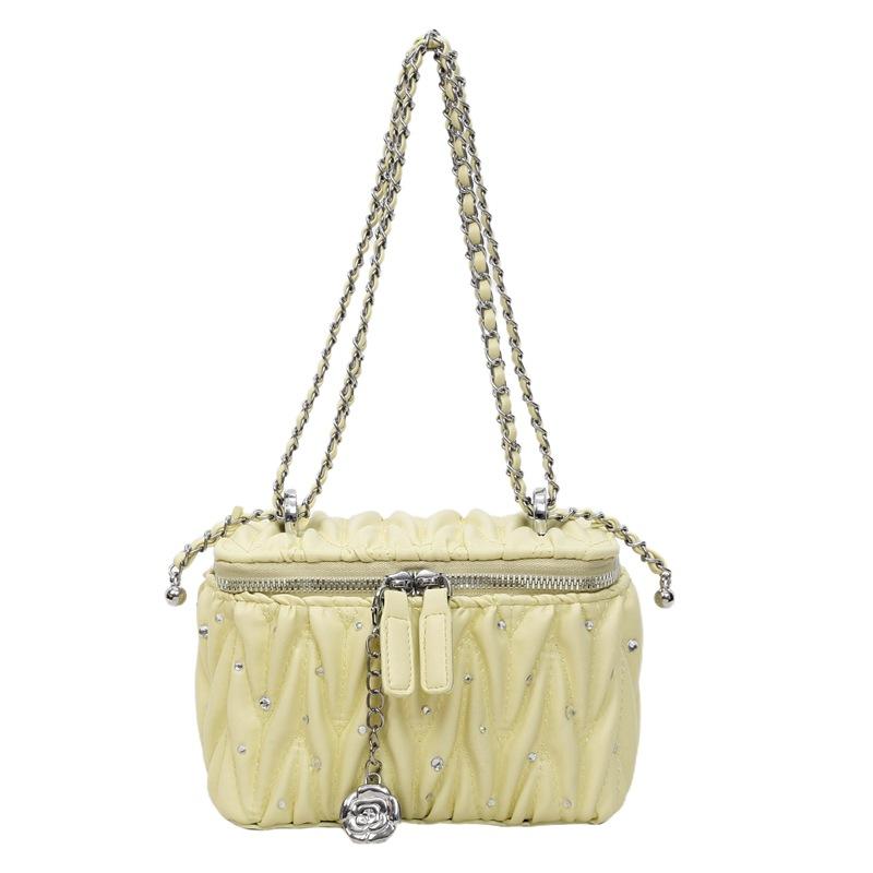 2025 spring new high-end texture fashion box bag women's small fragrant wind diamond shoulder bag simple messenger bag