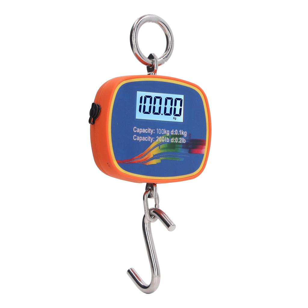 Digital Hook Scale LCD Display Mini Handheld Portable Hanging Balance Crane Maximum Weight 100Kg 220LB 90‑240V