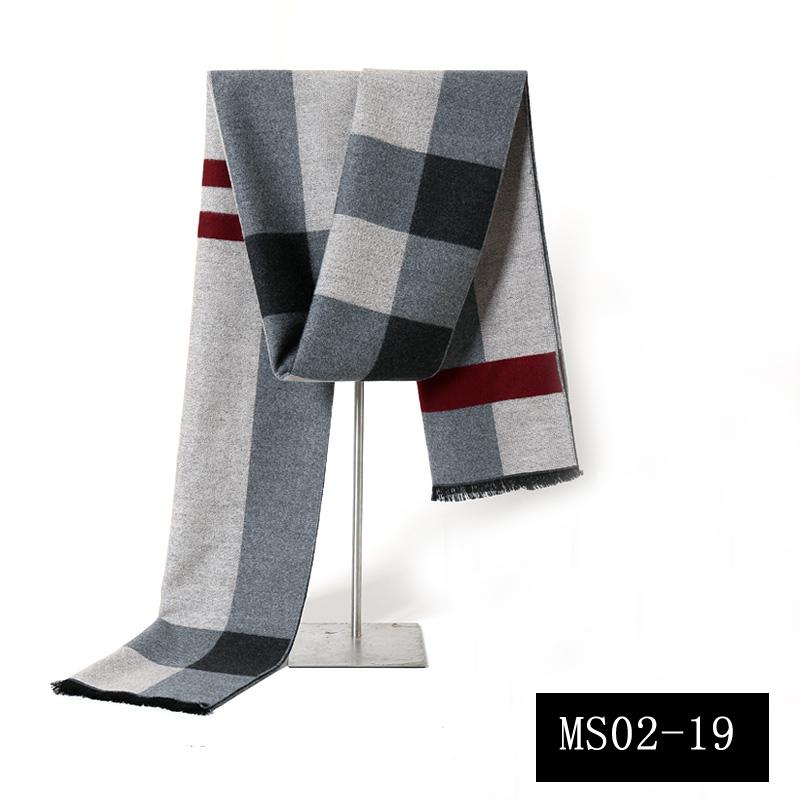 New Fashion Plaid Men Scarves Autumn Winter Pashmina Thick Warm Cashmere Scarf Men'S Business Long Wraps Classic Shawl
