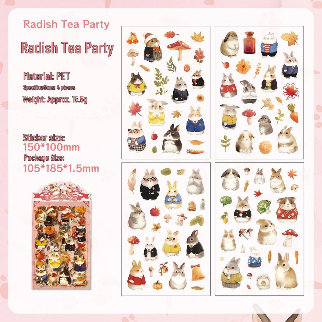 Plush Story Animal Stickers: Cute Pet Diary DIY Materials