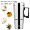 Car Heating Cup 12/24V Water Heater Kettle Electric Coffee Tea Boiling Heated Mug Water Travel Kettle For Car