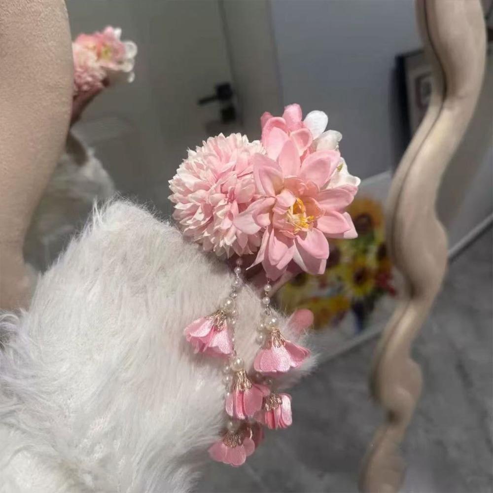 Headwear Hairpin Tassel Barrettes Fashion Lily Flower Hair Clip  Women