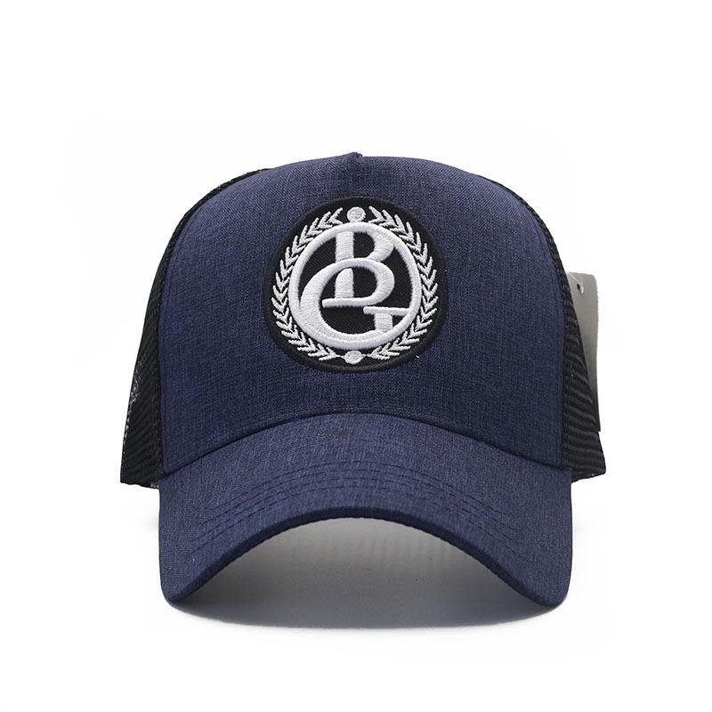 New B letter embroidered baseball cap breathable casual versatile mesh cap truck driver cap