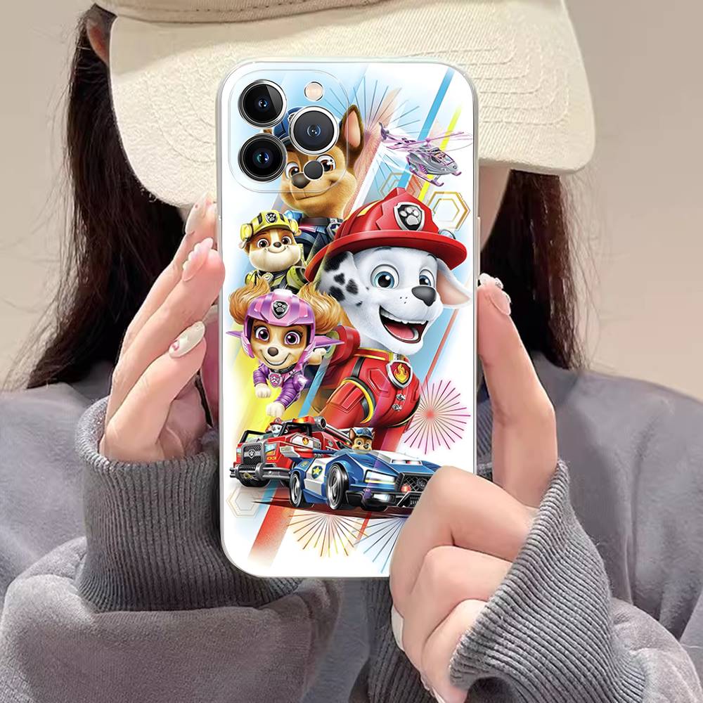 

P-Paws P-Patrols For iPhone 17 16 15 14 13 12 11 Pro Max Plus Soft TPU Silicone Back Cover Clear Case iPhone 13