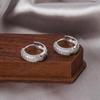 Micro-inlaid Zirconia Earring Buckles: Luxurious Small Hoops, Fashionably Versatile & Trendy