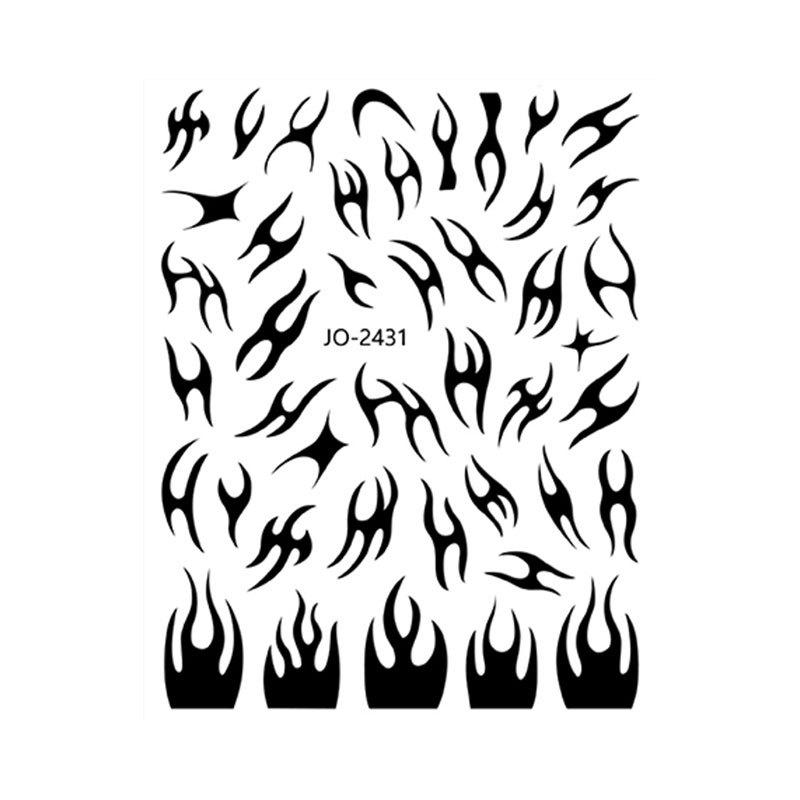 

Зеркальные шипы Пламя Маникюр Наклейка Горячее золото и серебро Аврора Нерегулярные металлические наклейки для ногтей Орнамент Nail Sticker 2431 Black