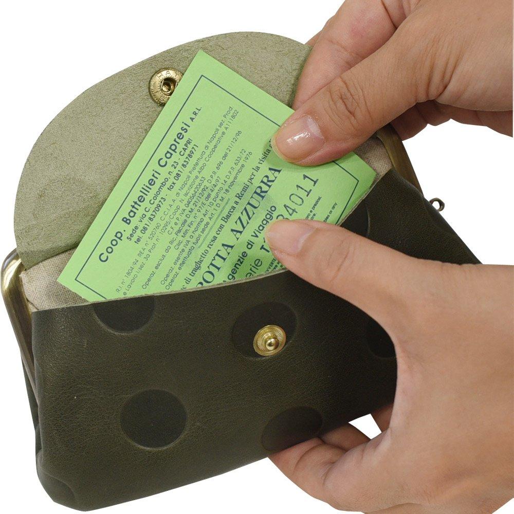 Peněženka Candy Roof Gamaguchi Puntíková peněženka z pravé kůže Made in Japan [Kanmi] Parent-Child WL17-72 Dámské (Ash Grey)