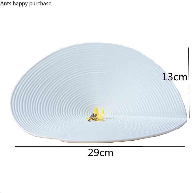 

Белая нестандартная обеденная тарелка Керамические тарелки Ресторанная гостиничная посуда Западная тарелка Декоративные тарелки Десертная чаша Фруктовое блюдо