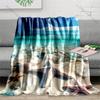 1PC Starfish and clear bubbles Print Adult Children Warm Blankets Home Travel Car Soft and Comfortable Suitable for all seasons