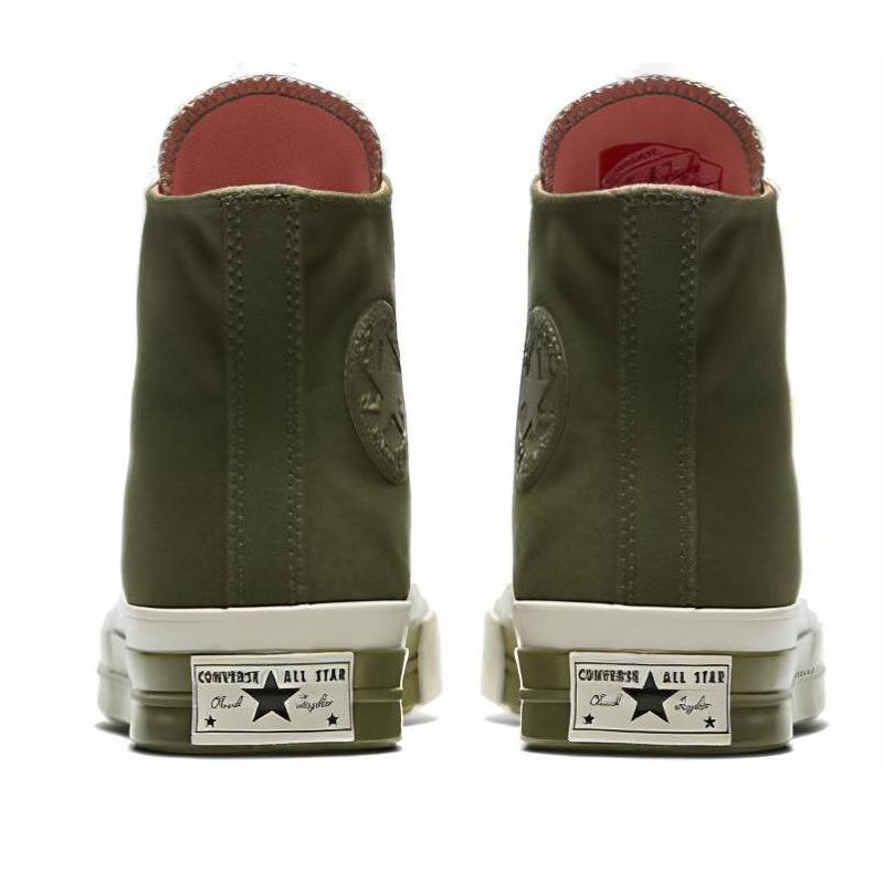 Converse 1970s Hi Round-toe Lace-up High-Top Espadrilles Unisex Army Green