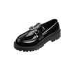 One-pedal loafers, college style flat-bottomed lazy shoes 2025 spring and autumn new Korean version single shoes jk small leather shoes women's tide