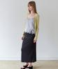 Awi String Shirred Jersey Skirt_Black