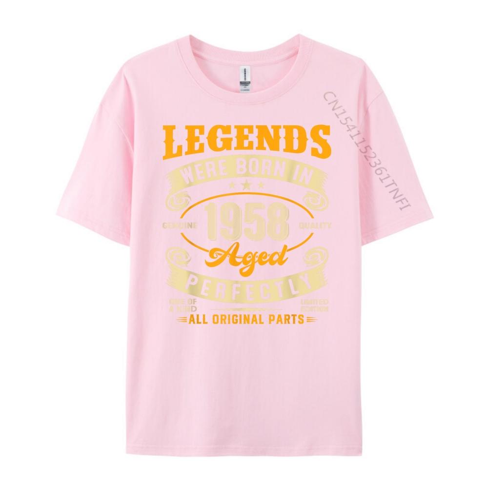 65th Birthday Legends Born In 1958 65 Years Old Unisexs Designer Clothes T Shirt Vegan