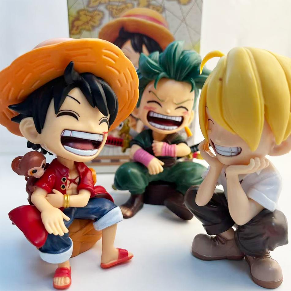 Winter New Hot- Chibi Sitting Figurines - Anime Peripherals Trendy Toys  Cartoon Sea Character Desktop Decor