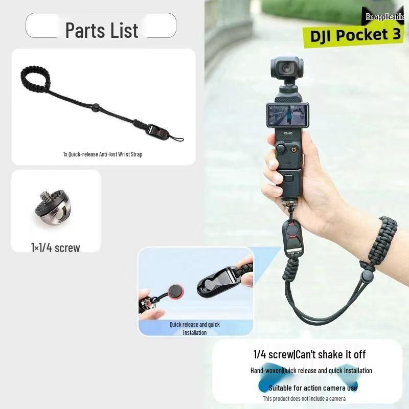 DJI Osmo Pocket 3 Anti-Lost Gimbal Camera Wrist Lanyard & Hand Strap