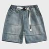 Men's Summer Hip-Hop Denim Shorts: Japanese Trend, Loose-Fit Casual Five-Point Workwear