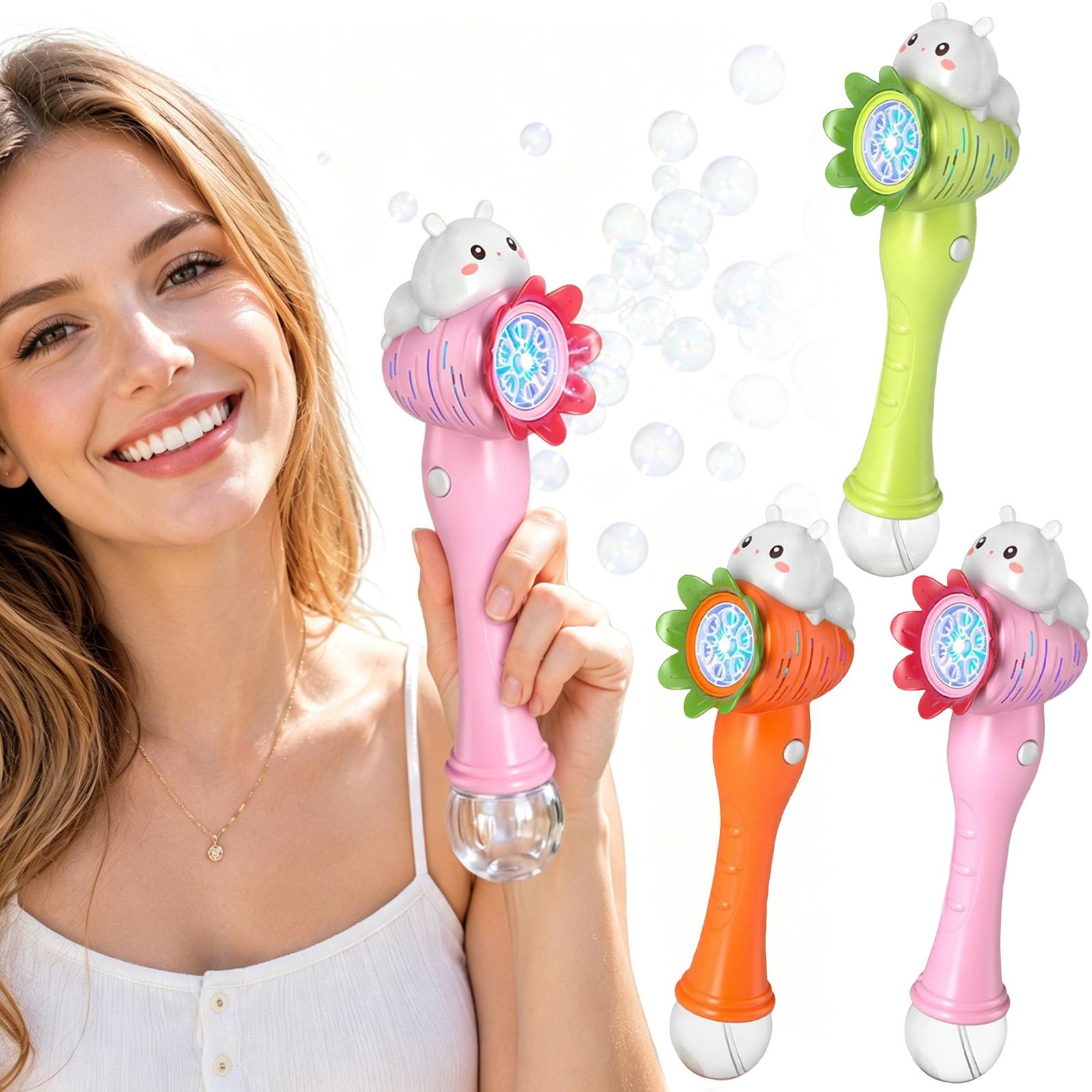 3pc Bubble Wand Toy with Light and 30ml Bubble Solution Set Kids Outdoor Bubble Blower Handheld Bubble Maker for Children one size белый