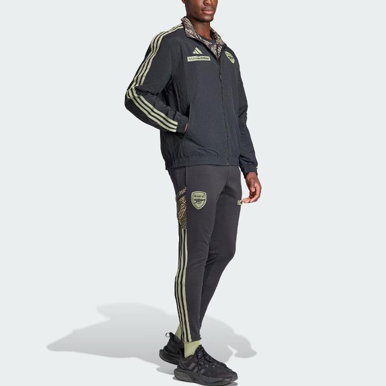 Adidas X Maharishi Arsenal Anthem Printed Reversible Casual Sport Jacket Men Jackets Black IN4749