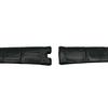 Used Breguet watch strap, crocodile embossed leather, black, SWISS