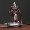 Original purple sand backflow incense burner Halloween gift, skull little ghost backflow incense incense burner ornament