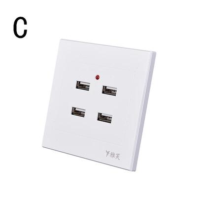 2/3/4/6 USB-Port Wandladegerät Steckdose AC-Stromanschluss Steckdose Plattenfeld