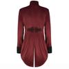 Veste gothique rétro victorienne Steampunk pour hommes, manteau de queue, Costume d'halloween à col