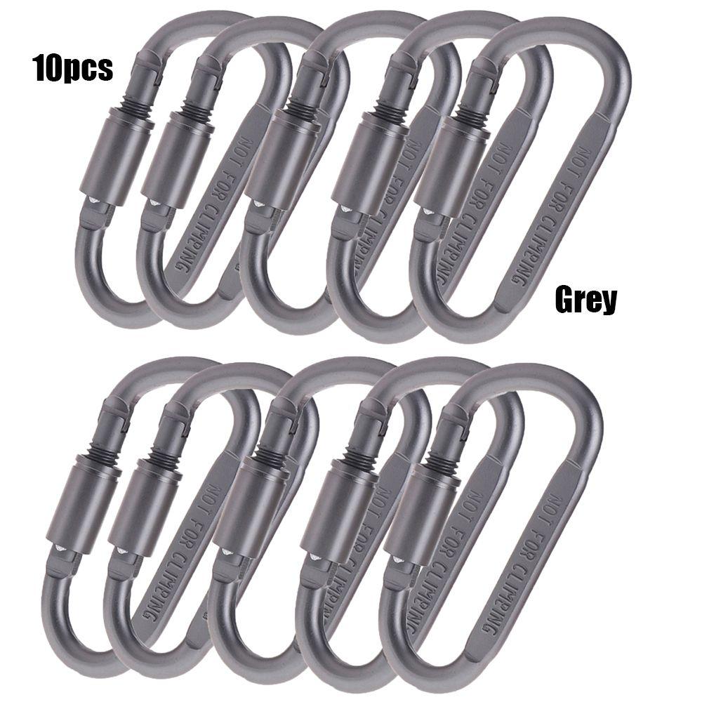 Aluminium Alloy Safety Keychain Buckles Climbing D Carabiner Spring Clips Camping Hiking Hooks