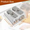 16 Pack Handheld Metal Pencil Sharpener with 2 Holes - Aluminum Alloy Sharpener for Standard Size Pencils