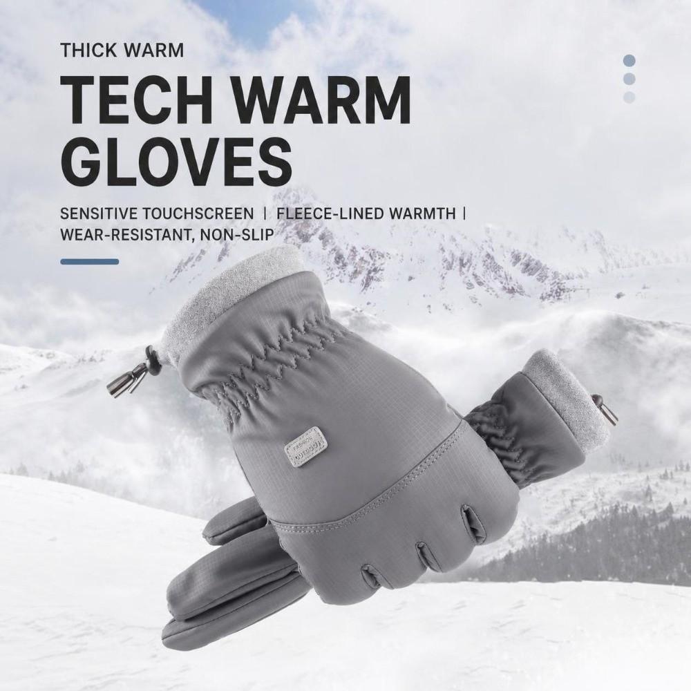Soft Fluff Ski Gloves Anti Slip Winter Gloves Warm Touchscreen Gloves