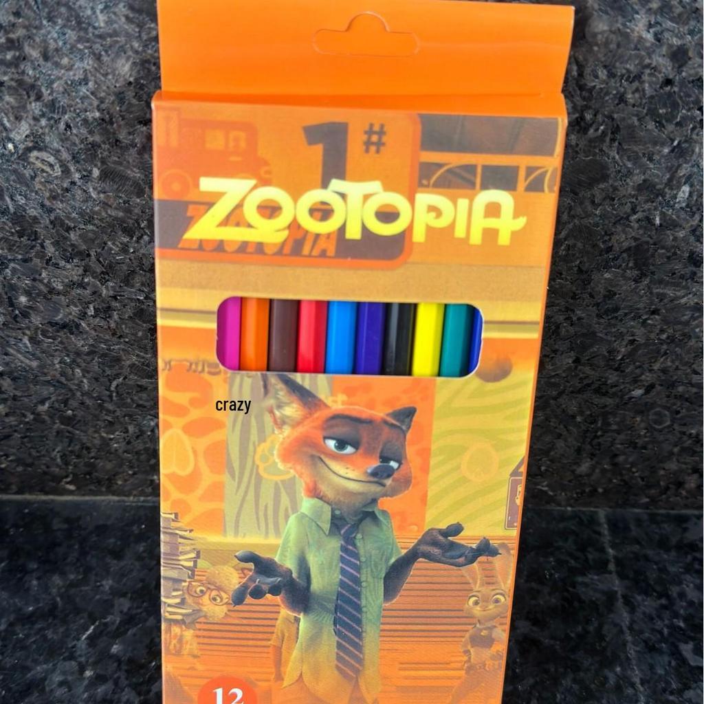 Zootopia 12-Color Cartoon Pencils: Judy & Nick Student Set