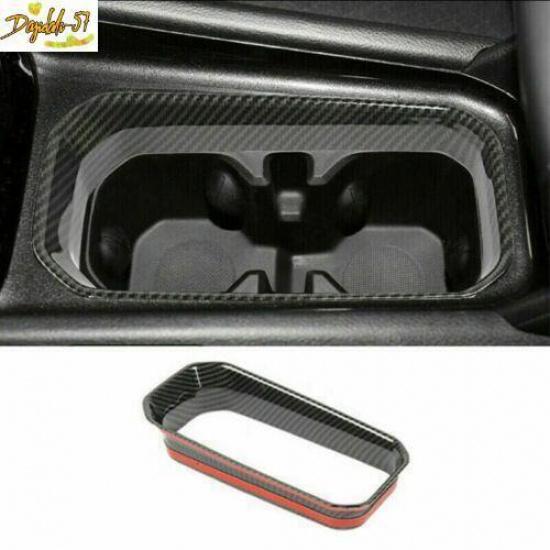 For Jeep Compass  Carbon Fiber Inner Front Cup Holder Cover Decor Ring